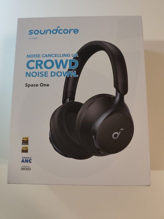 Słuchawki bezprzewodowe Soundcore Space One, nowe, kolor czarny