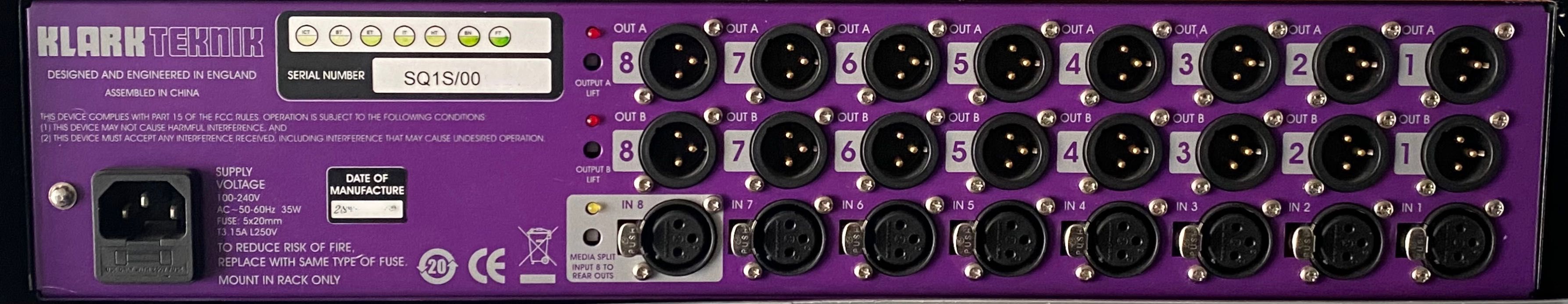 Klark Teknik spliter /pressbox 8 szt/preamp mikrofonowy