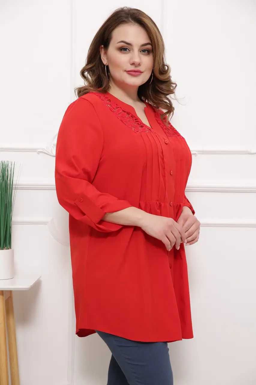 Червона жіноча сорочка 56 58 розмір