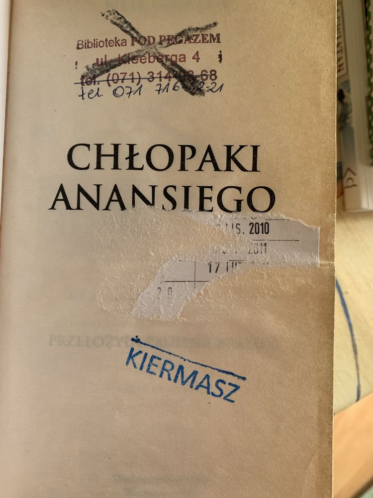 Neil Gaiman Chłopaki Anansiego