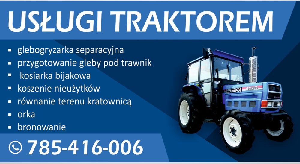 Koszenie trawy kosiarką bijakową mulczowanie koszenie nieużytków