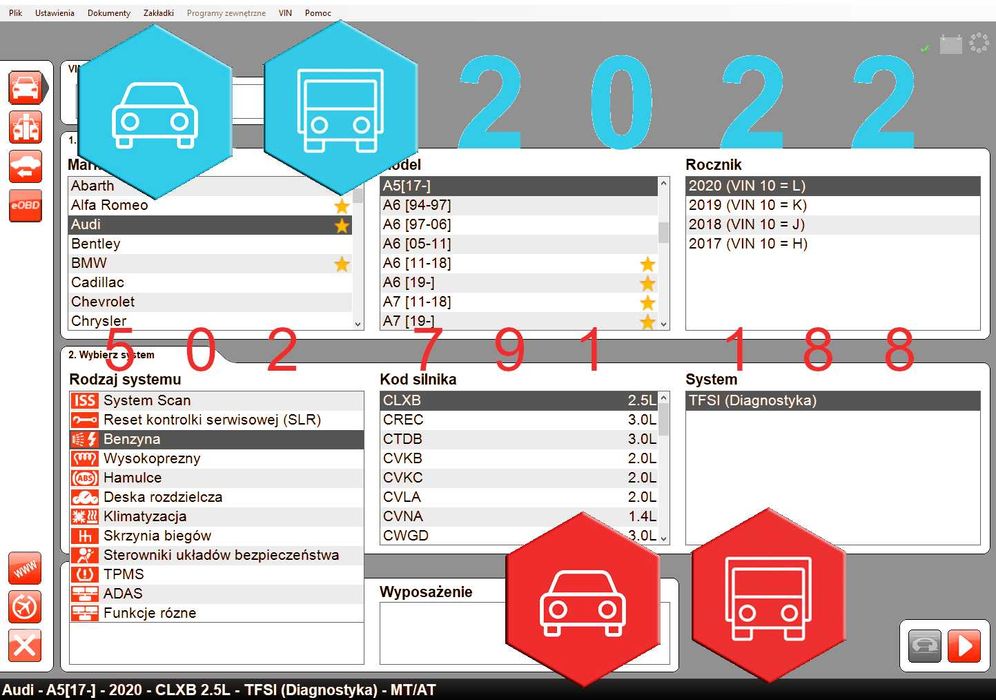 PL program diagnostyczny do interfejsów testerów multidiag pro +