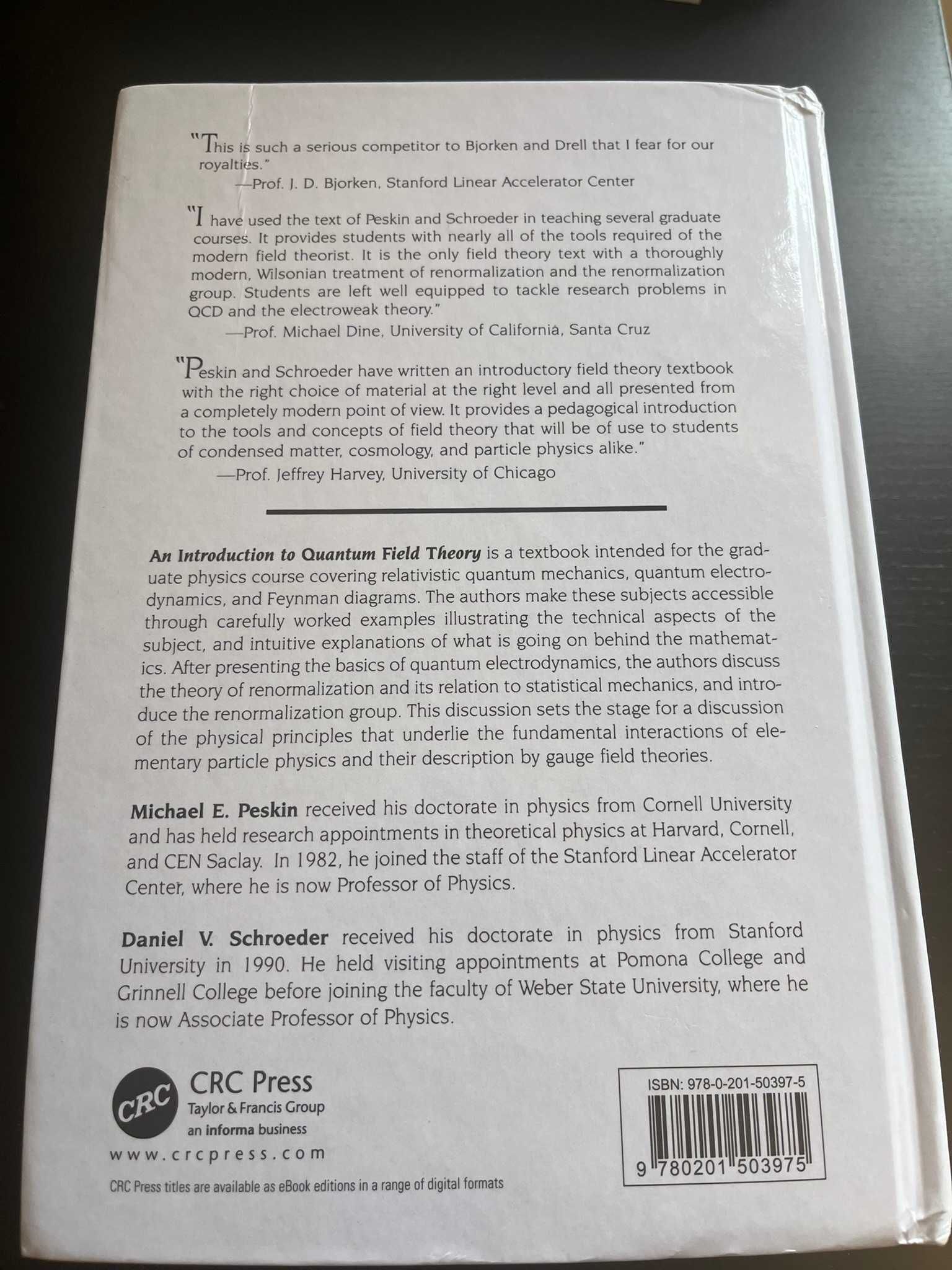 Peskin and Schroeder, An introduction to quantum field theory