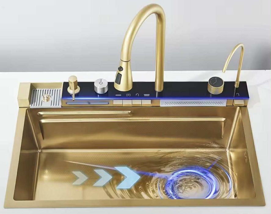 Zlewozmywak stalowy do kuchni z bateria