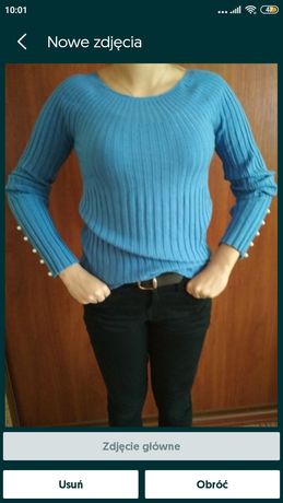 sweter błękitny //