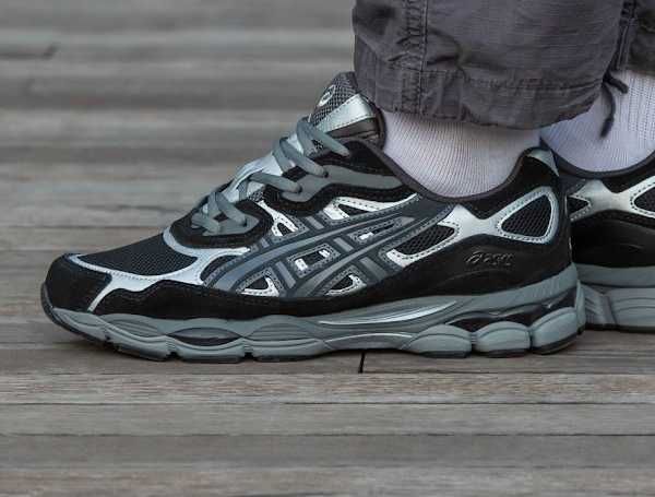 Унисекс замшевые кроссовки Asics Gel NYC Graphite Grey Black асикс