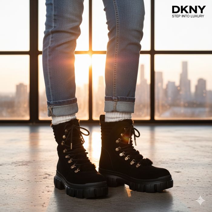 Черевики зимові, замш Dkny оригинал