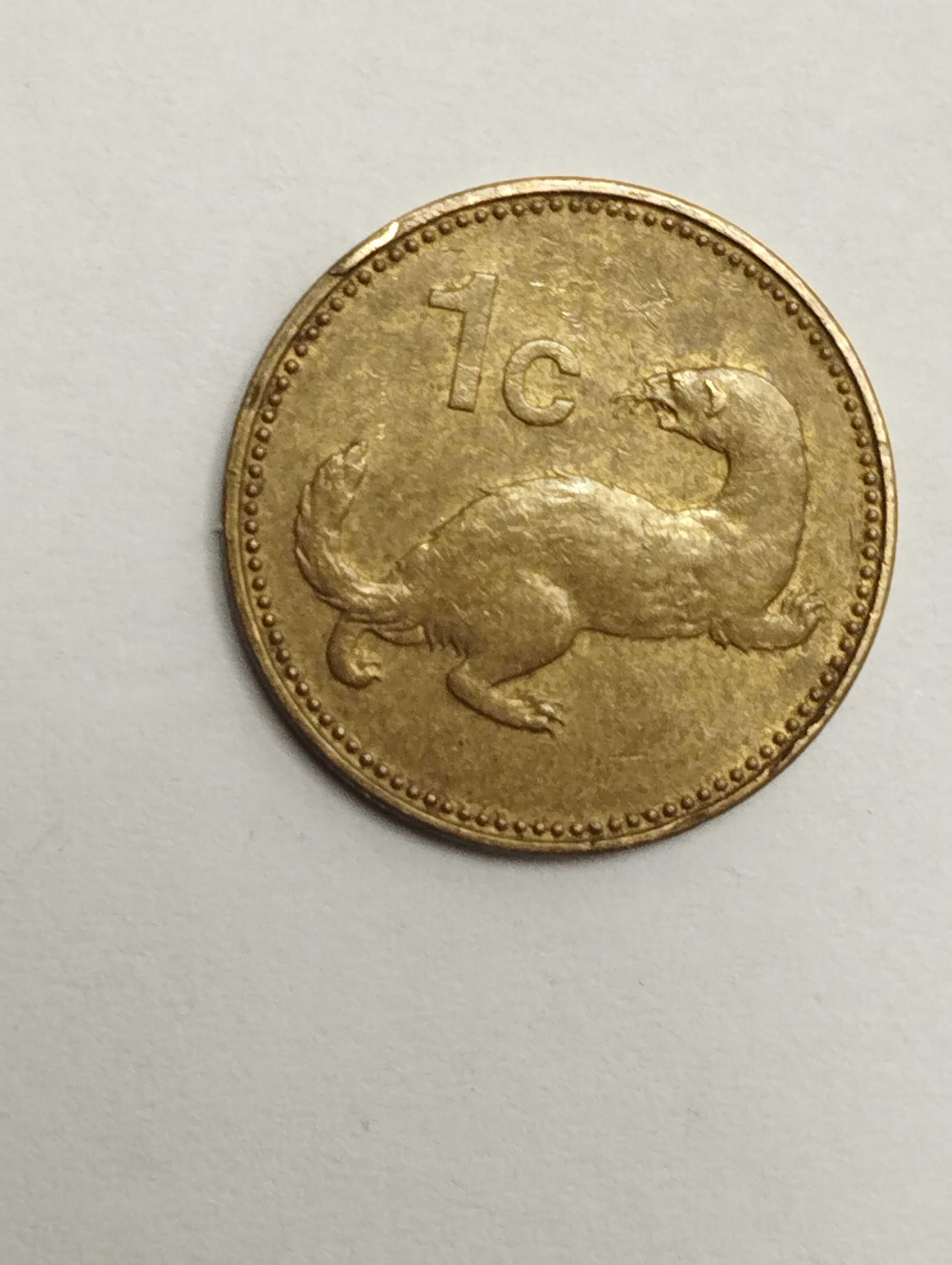 Sprzedam monetę Malta 1 cent 1991r. stan db.