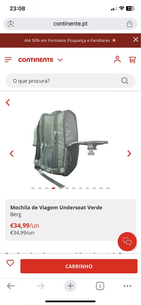 Mochila Berg Viagem Nunca Usada