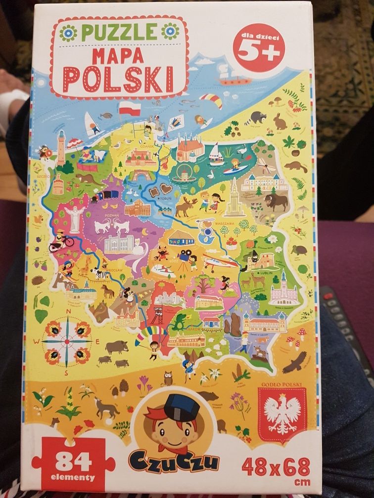Puzzle mapa Polski 5+