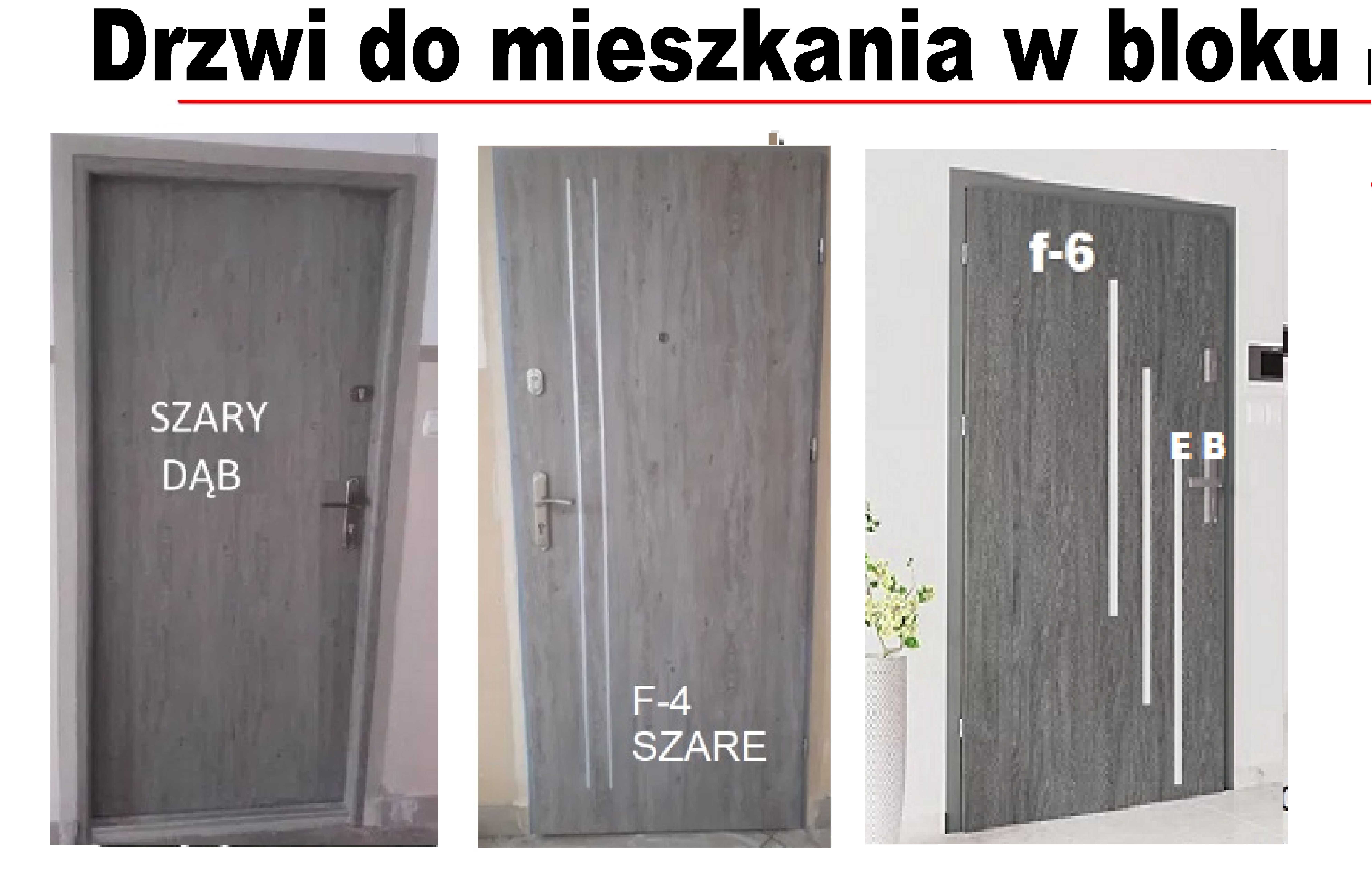 Drzwi ZEWNĘTRZNE wejściowe z montażem ,wewnątrzklatkowe z akustyką