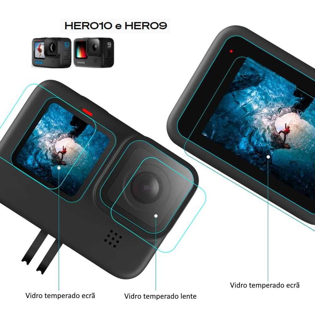 Vidro Temperado Gopro 10 Black e Gopro 9 Black - Novo