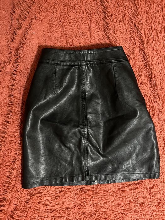 Юбка кожаная