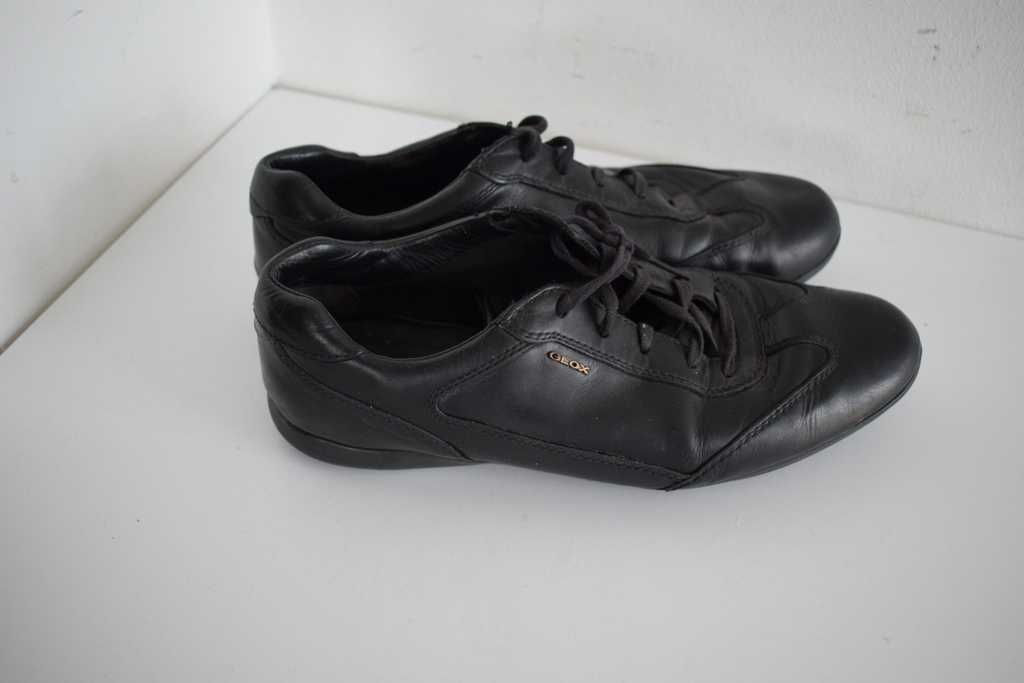 Geox 41 ,5 buty sneakersy czarne skórzane
