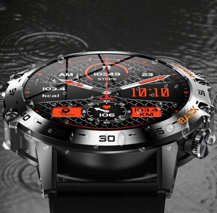 100% Wodoodporny Smartwatch Męski +Szkło Hartowane!