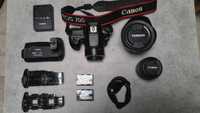 Canon EOS 70D + obiektywy + grip