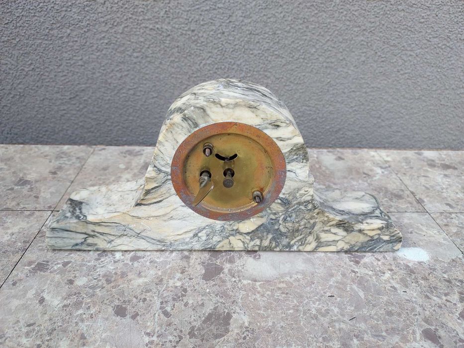 88 Stary zegar kominkowy stołowy chodzik sprawny miniaturka marmurowy