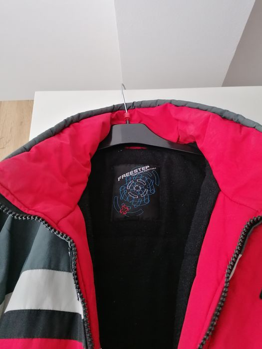 Męska kurtka sportowa XL czerwona ciepła zimowa z ociepleniem narty