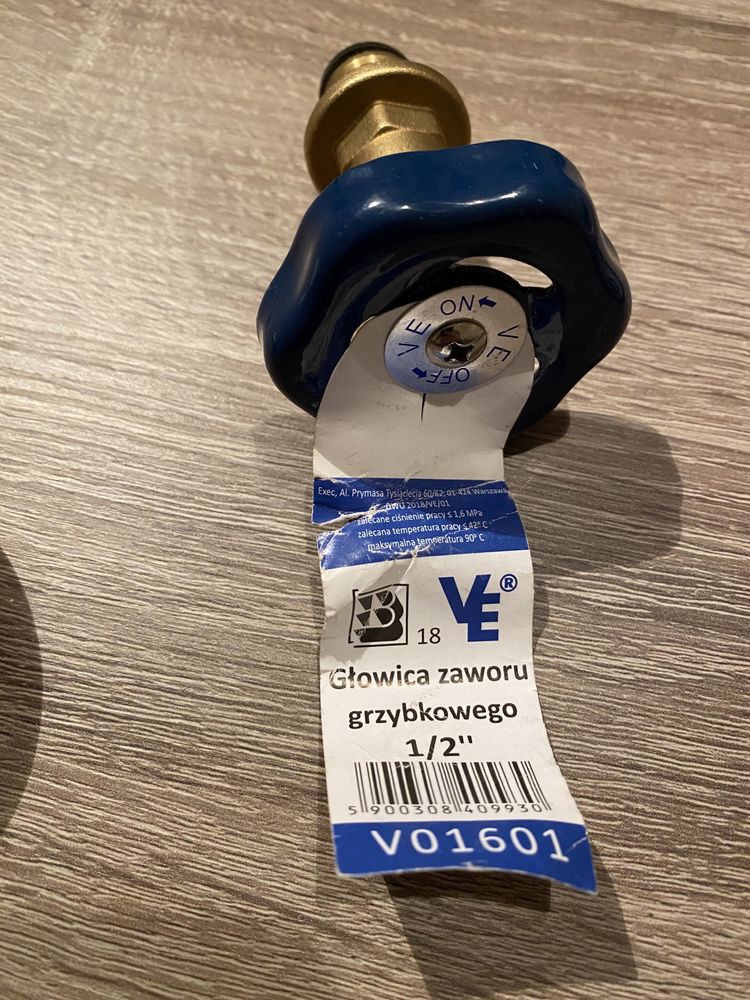 Zawór grzybkowy głowica zaworu grzybkowego 1/2'' kurek do wody
