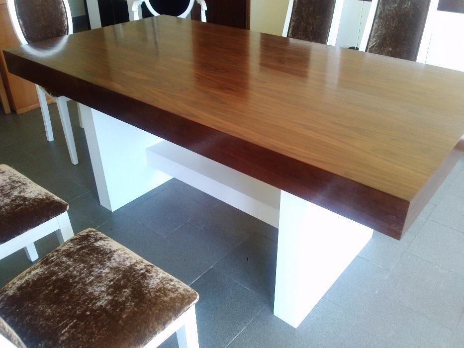 Sala de Jantar em Nogueira/Lacado Branco (Art. Novo)