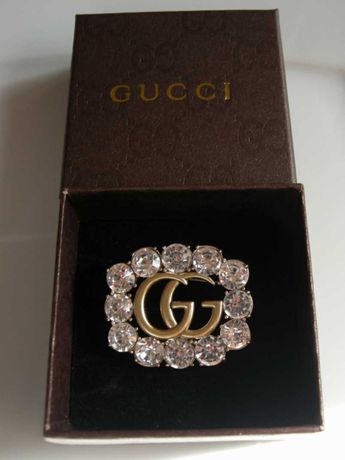 Gucci Broszka GG kryształy