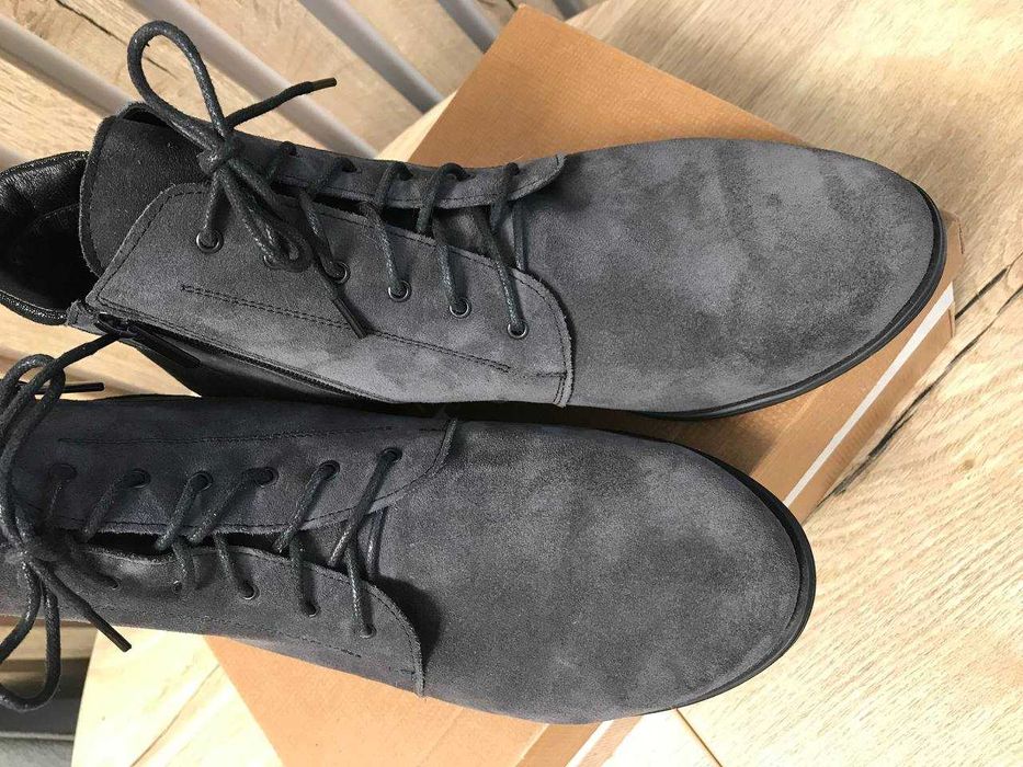 Ботинки женские натуральный замш тёмно-серые DIXI размер 41 бу