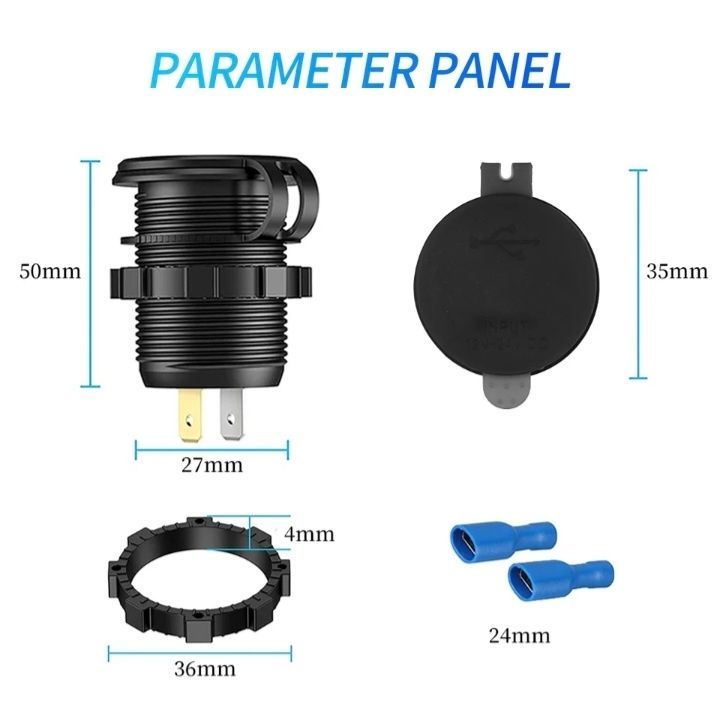Carregador 12V USB/Tipe C