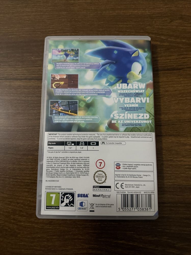 Gra sonic colours Ultimate nintendo switch