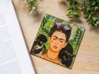 Podkładka szklana Autoportret z cierniowym naszyjnikiem Frida Kahlo