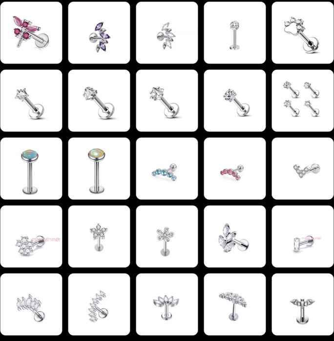 Пірсинг лабрет з медичної сталі пірсинг в хрящ