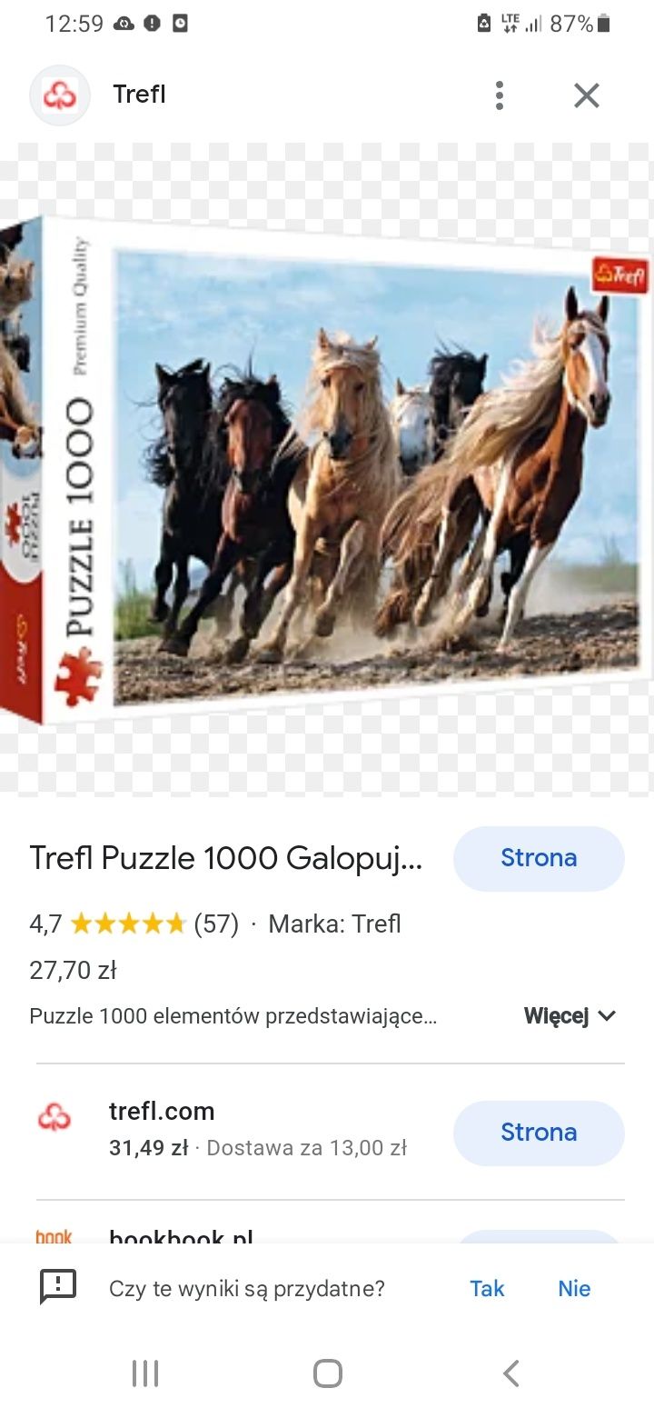 Puzzle konie galopujące trefl 1000