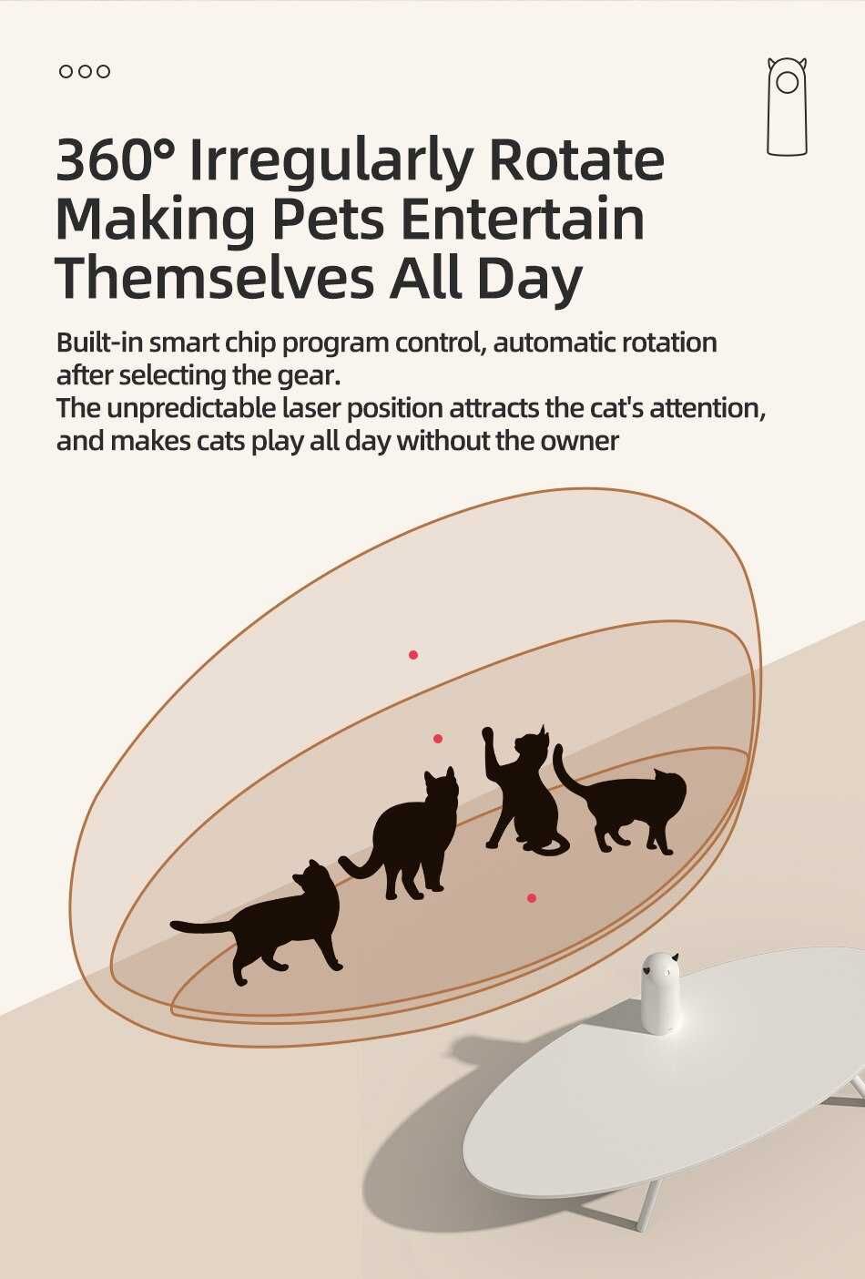 Автоматическая лазерная указка ROJECO для котов и кошек