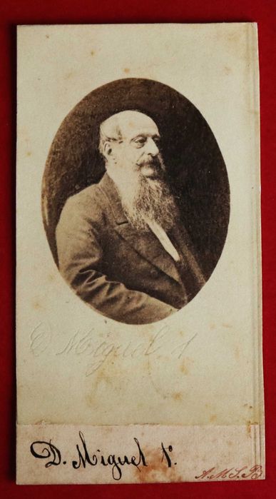 Rei D. Miguel I CDV um dos seus raros retratos