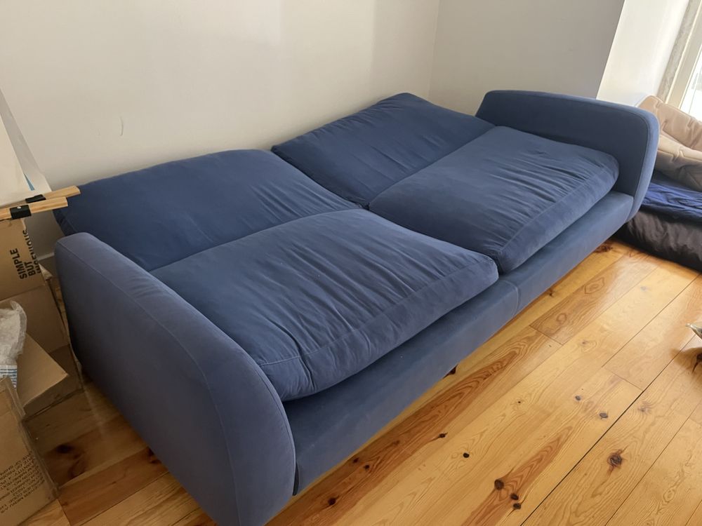 Sofá cama azul rebativel