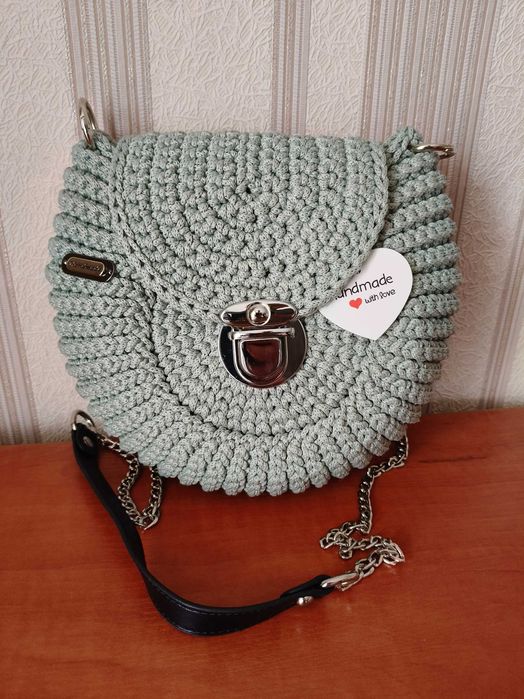 Torebka Oreo, ręcznie wykonana na szydełku, Handmade