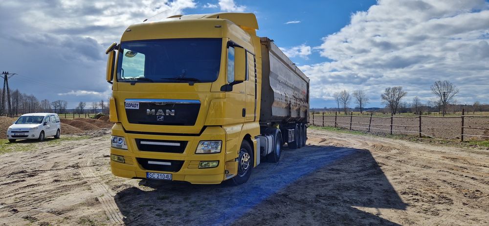 Usługi transportowe materiałów sypkich wywrotka 8x4 4-os naczepy