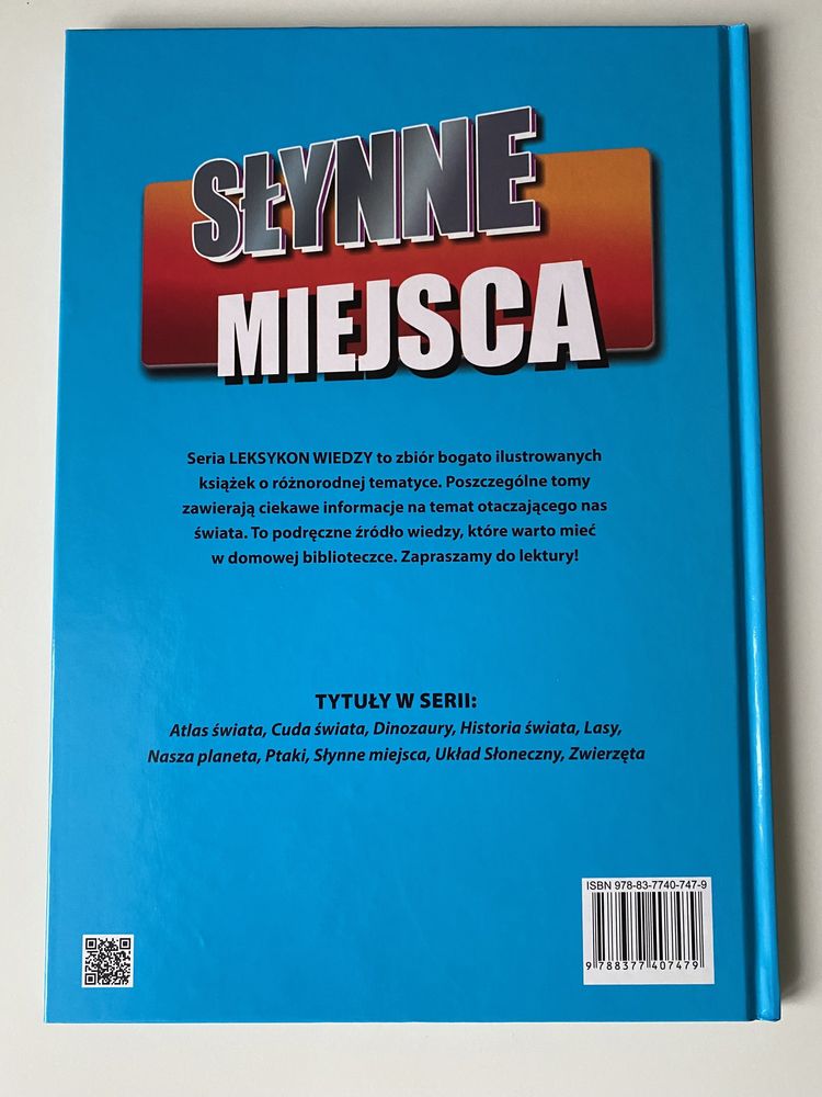 SŁYNNE MIEJSCA seria LEKSYKON WIEDZY album książka dla dzieci