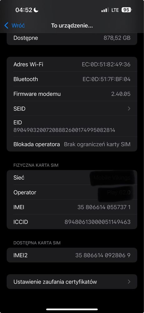 Iphone 15 pro max 1 Tb dual sim karta sim i esim