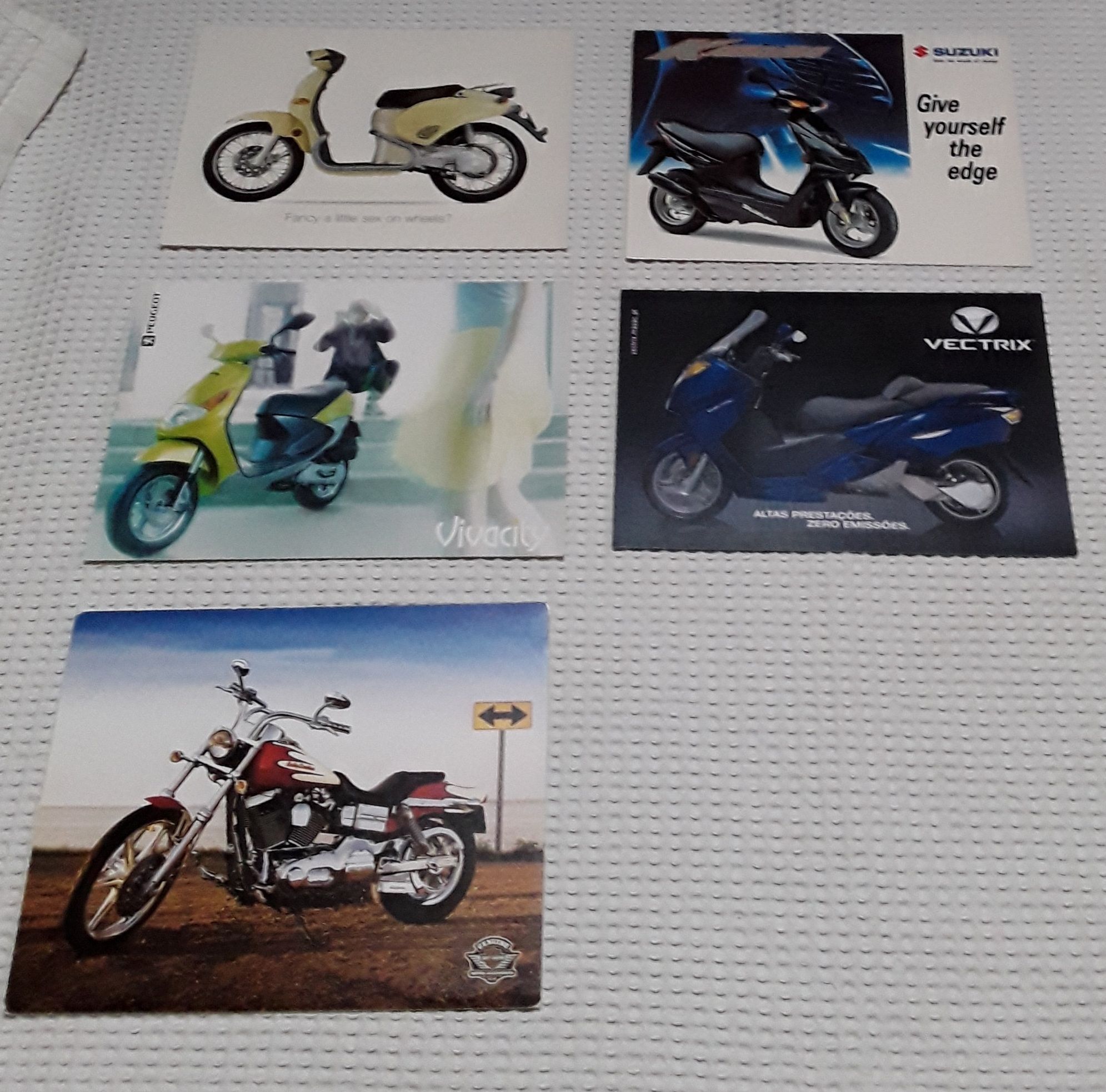 Postais motos (Suzuki, Peugeot, e outras)