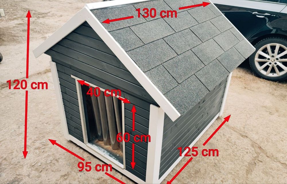 Будка утеплена для великих і середніх порід собак