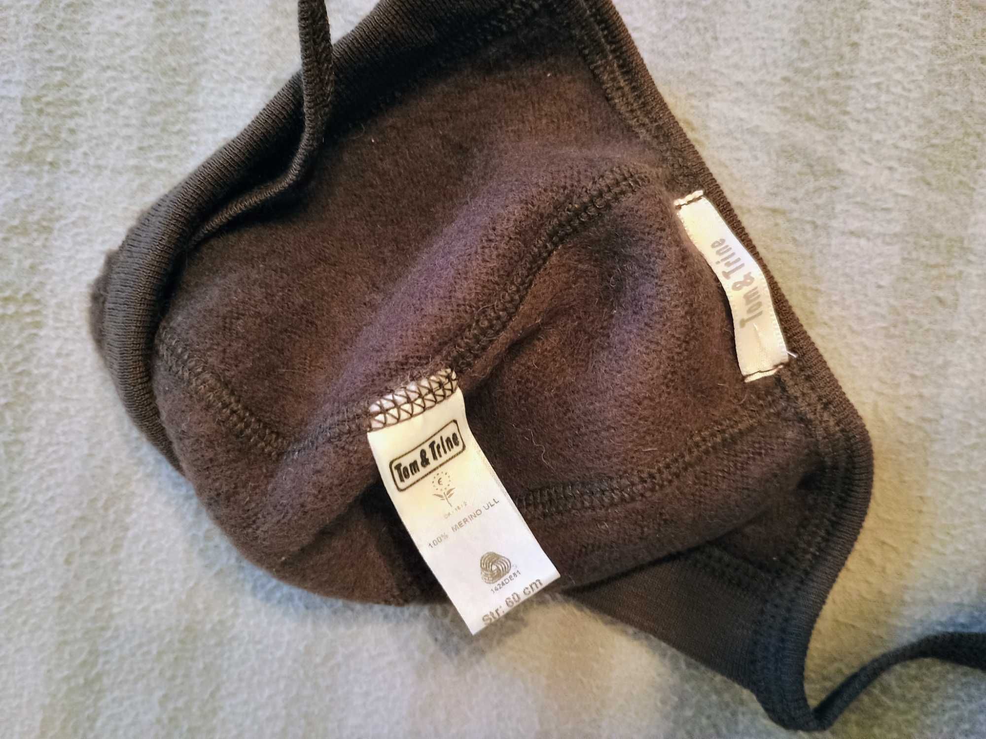 Czapka bonetka merino rozm. 60