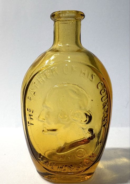 Conjunto de 3 frascos miniaturas Wheaton NJ em vidro âmbar