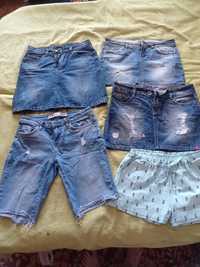 Пакет жіночих джинсових юбок,шортів.розмір S