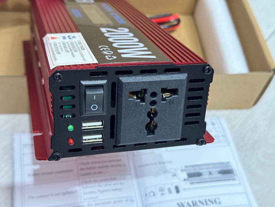 Інвертор 12V - 220V 2000W | Якісна збірка. Товсті трансформатори,