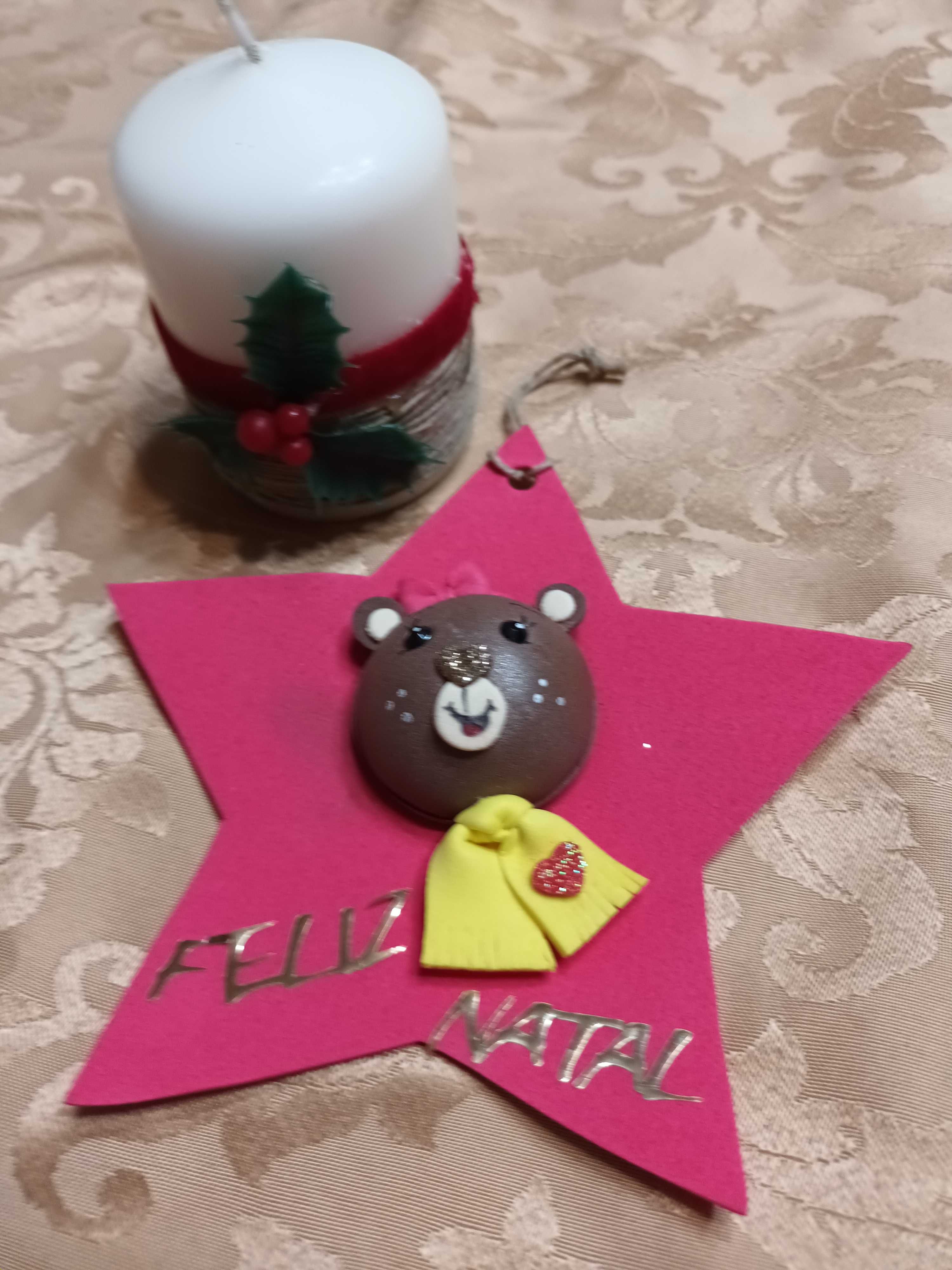 Vela + estrela de natal