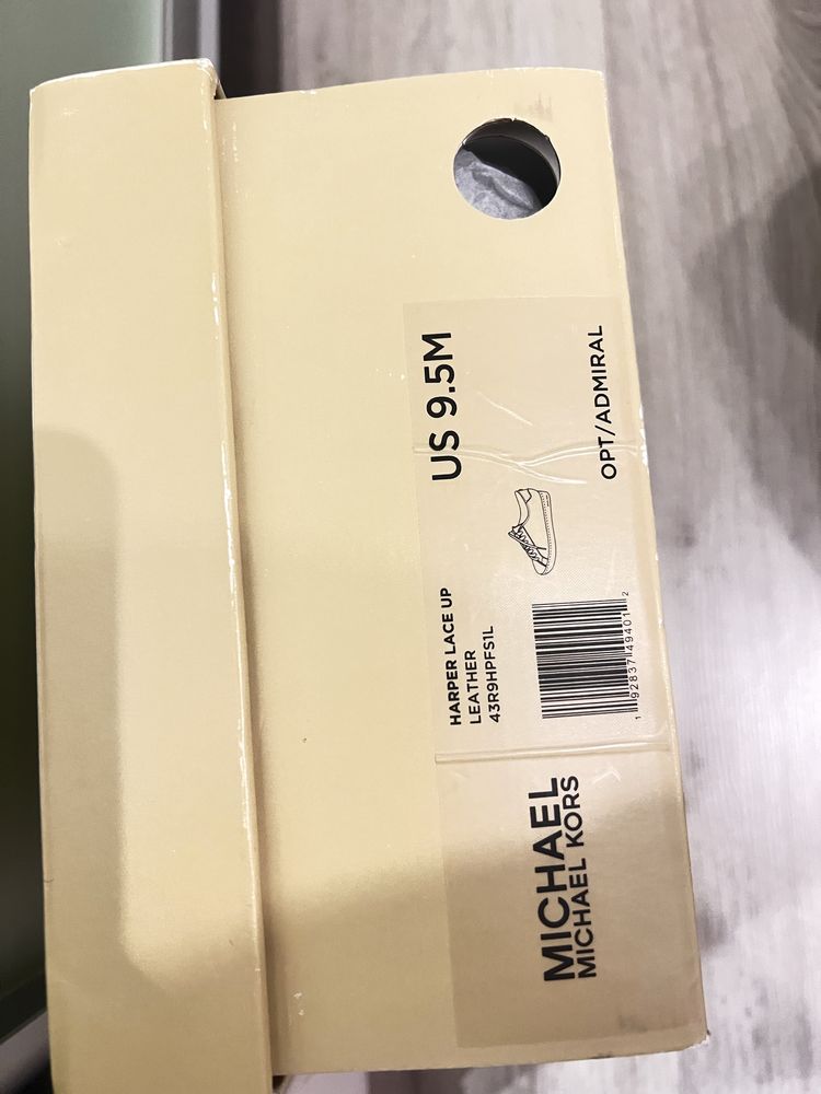 Кеды оригинал  michael kors. Размер 40-40.5. Белые с синим