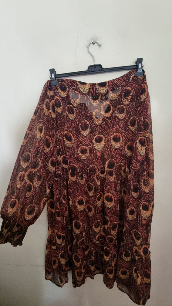 Zwiewna sukienka damska plus size