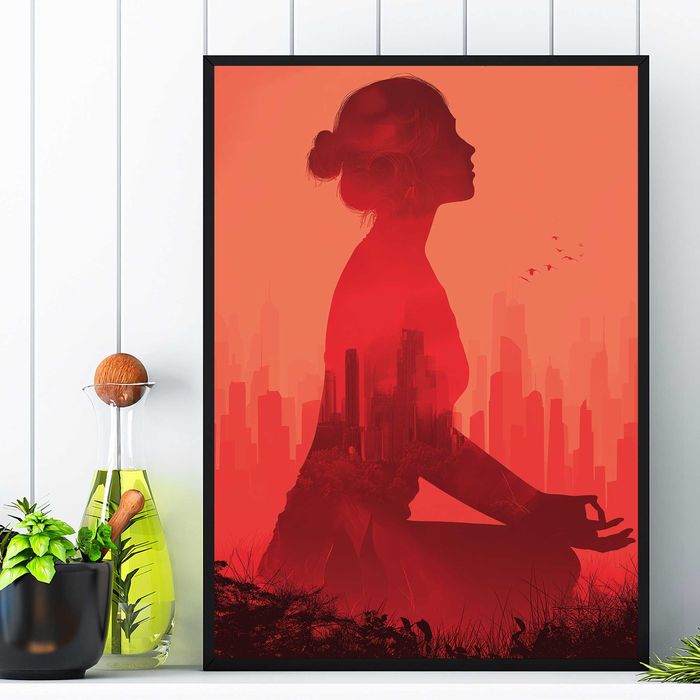 plakat medytacja, plakat relaks, plakat do ramy medytacja i spokój