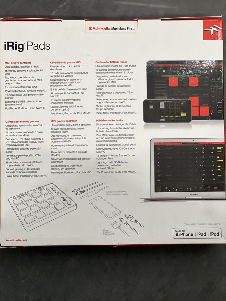 iRigPads MIDI controller