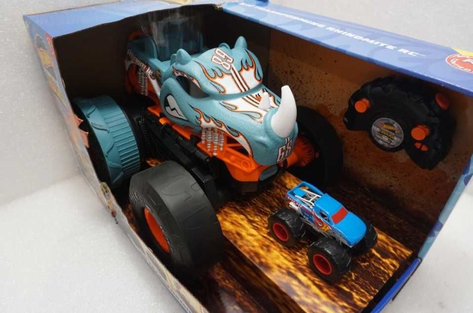 Nowy Mattel Hot Wheels R/C Rhinomite Mega Transformacja 1:12 (HPK27)